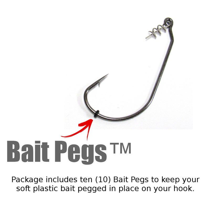 Harmony Fishing Company Razor Series Swimbait Hook (10 Pack w/ 10 Bait Pegs) (5/0 (10 Pack)) - Image 2